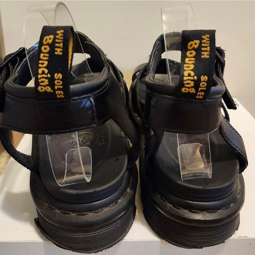 Doc Dr. Martens "Blaire" Black Leather Platform Strappy Sandals Sz.8/39 Ret.$140 - Picture 9 of 12